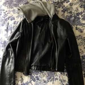Faux leather biker jacket